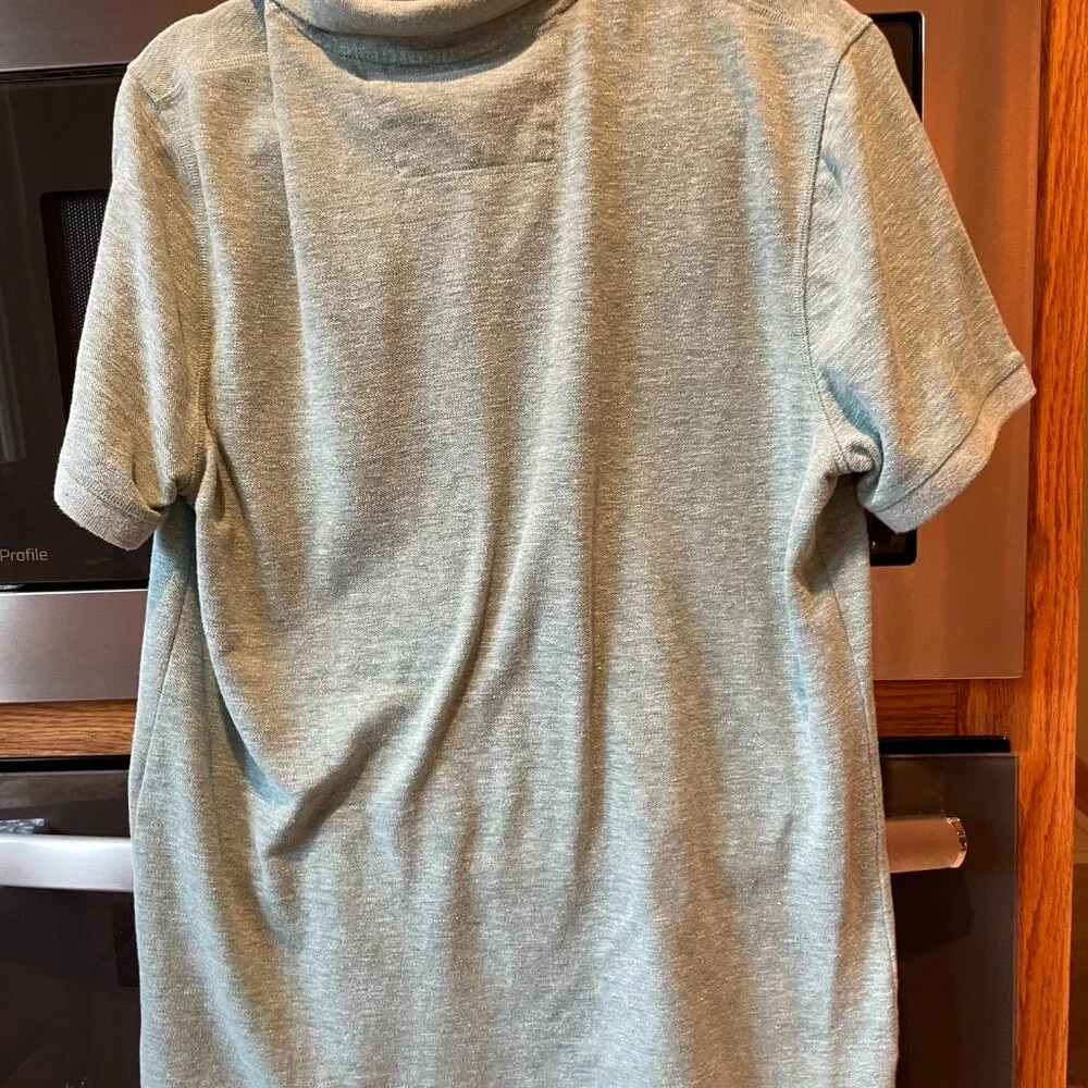 Men's Banana Republic Polo Shirt L Heather Green Knit